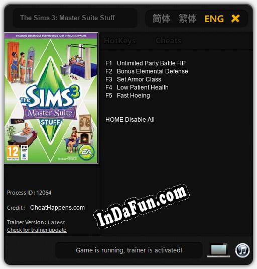 Trainer for The Sims 3: Master Suite Stuff [v1.0.7]