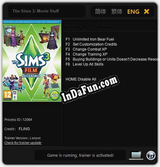 The Sims 3 Movie Stuff TRAINER AND CHEATS (V1.0.33) » Free Download