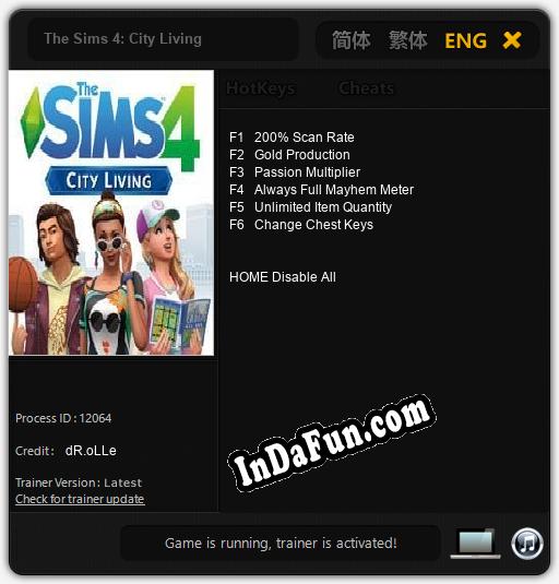 The Sims 4: City Living: TRAINER AND CHEATS (V1.0.32)