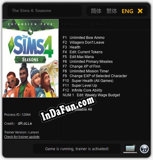 The Sims 4: Seasons: Trainer +13 [v1.6]