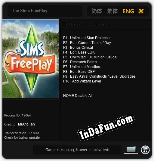 Trainer for The Sims FreePlay [v1.0.4]