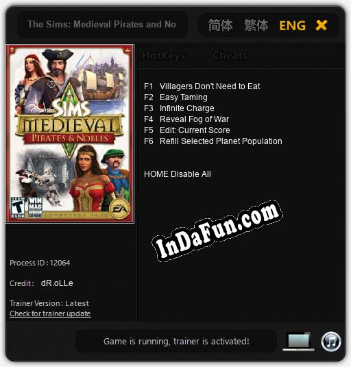 The Sims: Medieval Pirates and Nobles: TRAINER AND CHEATS (V1.0.12)