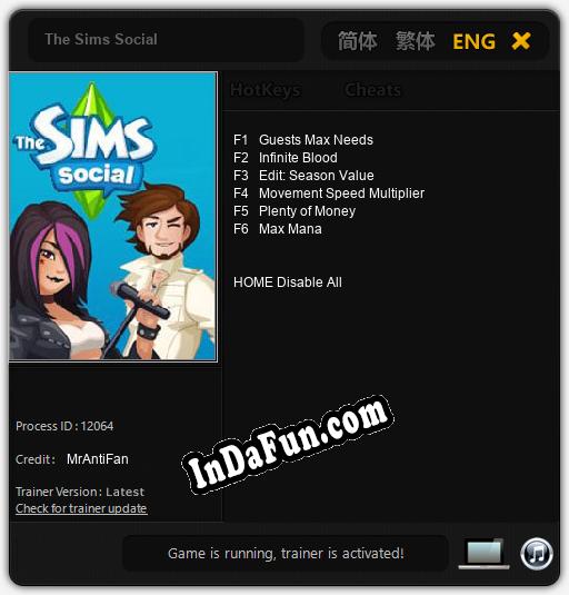The Sims Social: Trainer +6 [v1.1]