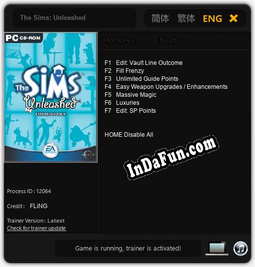 Trainer for The Sims: Unleashed [v1.0.3]