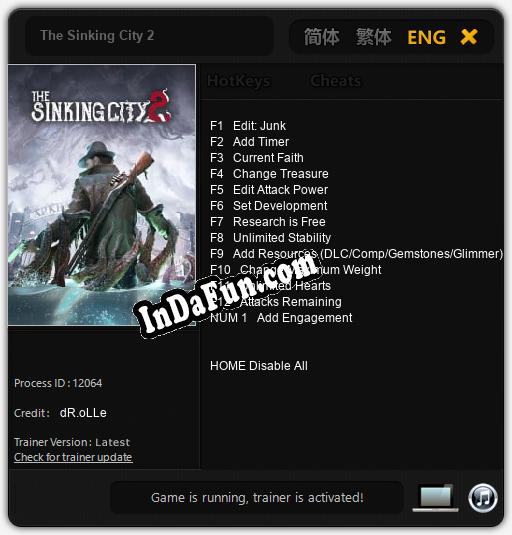 The Sinking City 2: TRAINER AND CHEATS (V1.0.29)