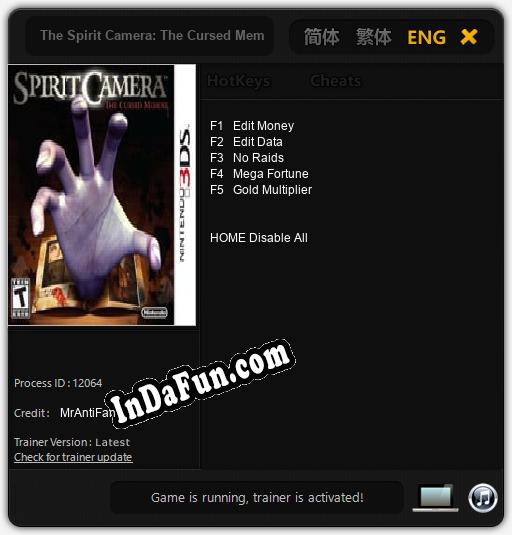 The Spirit Camera: The Cursed Memoir: TRAINER AND CHEATS (V1.0.98)