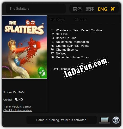 The Splatters: Trainer +8 [v1.3]