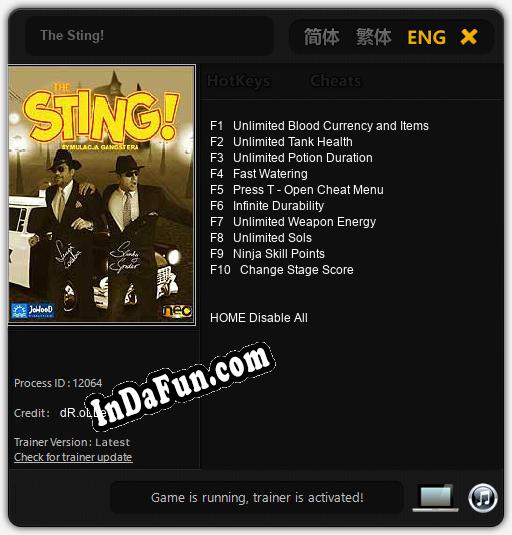 The Sting!: Trainer +10 [v1.9]