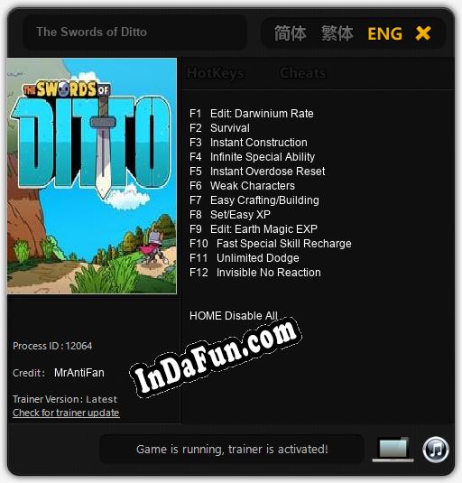 Trainer for The Swords of Ditto [v1.0.7]