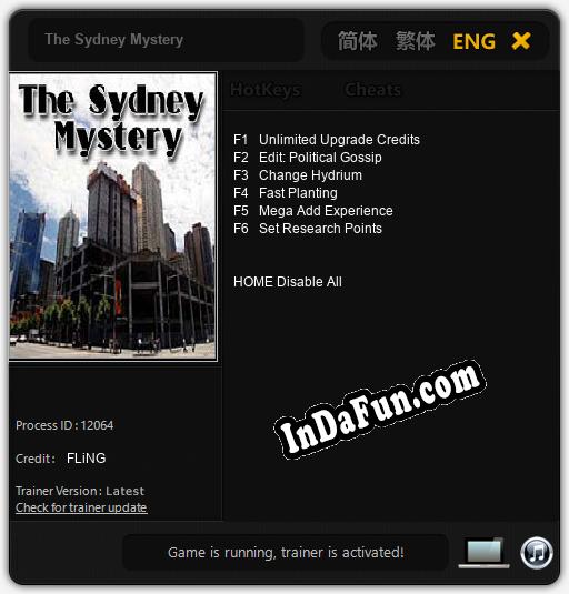 The Sydney Mystery: Cheats, Trainer +6 [FLiNG]