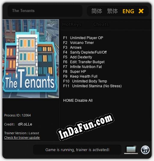 The Tenants: Cheats, Trainer +11 [dR.oLLe]