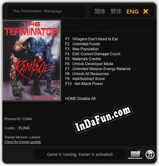 The Terminator: Rampage: Cheats, Trainer +10 [FLiNG]