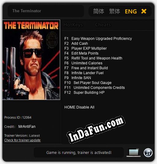 The Terminator: Cheats, Trainer +12 [MrAntiFan]