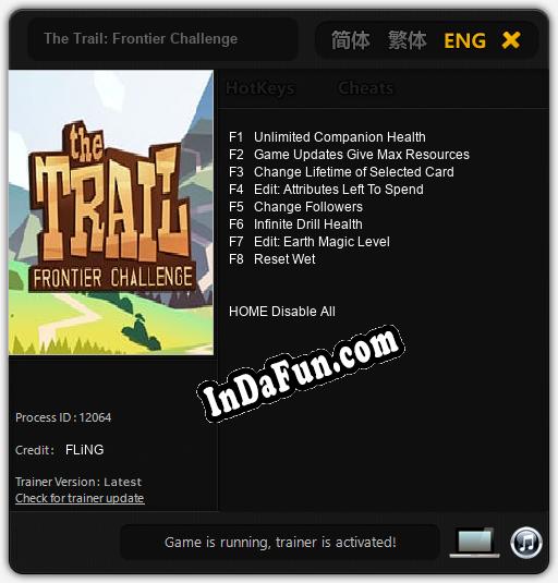 The Trail: Frontier Challenge: TRAINER AND CHEATS (V1.0.63)