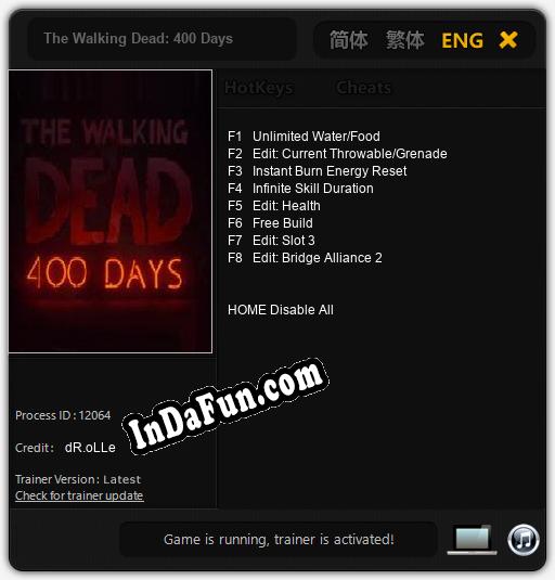 The Walking Dead: 400 Days: Trainer +8 [v1.9]