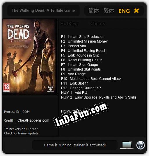 The Walking Dead: A Telltale Games Series Season One: TRAINER AND CHEATS (V1.0.70)