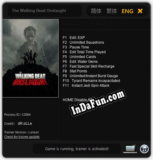 The Walking Dead Onslaught: Cheats, Trainer +11 [dR.oLLe]