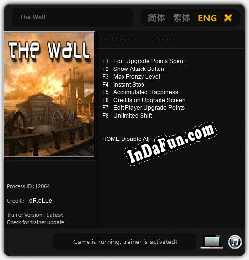 Trainer for The Wall [v1.0.1]