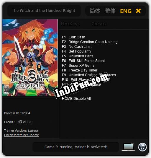 The Witch and the Hundred Knight: Cheats, Trainer +11 [dR.oLLe]