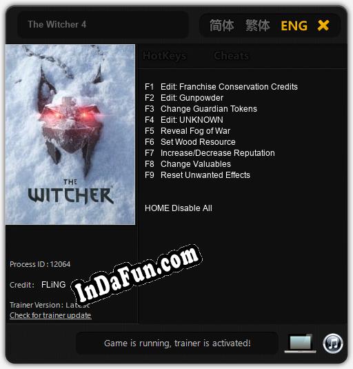 The Witcher 4: Trainer +9 [v1.9]