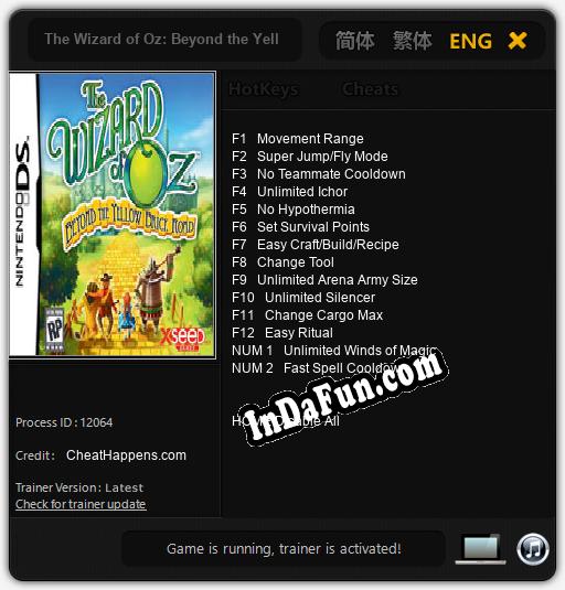 The Wizard of Oz: Beyond the Yellow Brick Road: Trainer +14 [v1.5]
