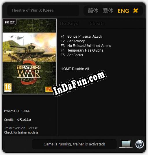 Theatre of War 3: Korea: Trainer +5 [v1.2]