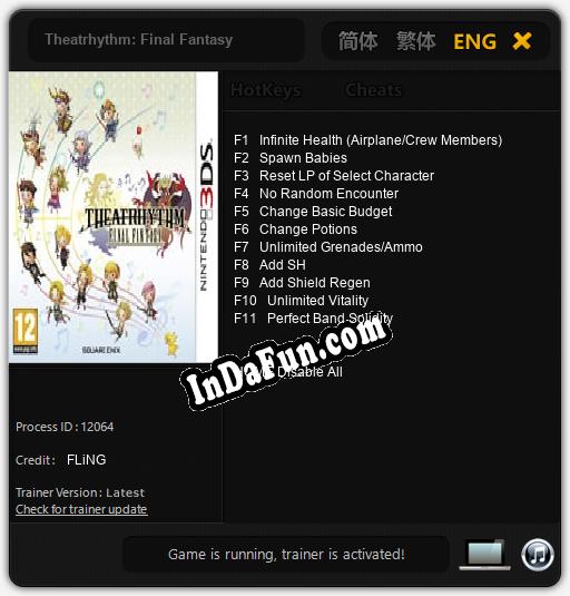 Theatrhythm: Final Fantasy: TRAINER AND CHEATS (V1.0.77)