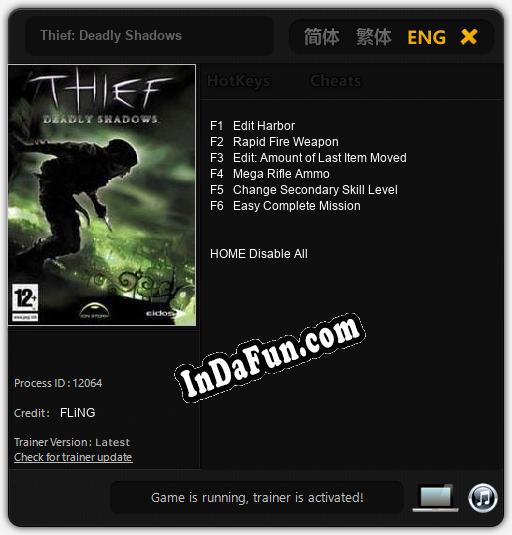 Thief: Deadly Shadows: TRAINER AND CHEATS (V1.0.10)