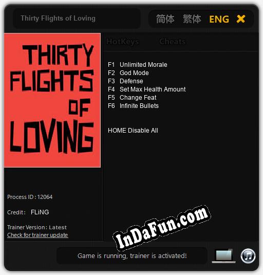 Thirty Flights of Loving: Cheats, Trainer +6 [FLiNG]