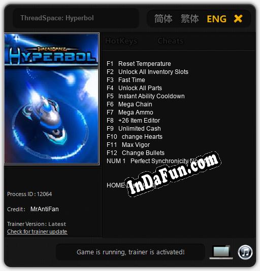 ThreadSpace: Hyperbol: TRAINER AND CHEATS (V1.0.68)