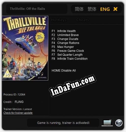 Thrillville: Off the Rails: Trainer +8 [v1.2]