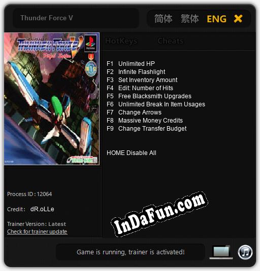 Trainer for Thunder Force V [v1.0.8]