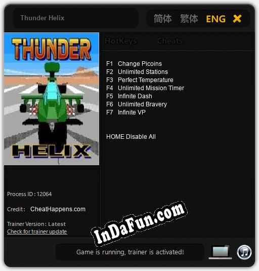 Thunder Helix: TRAINER AND CHEATS (V1.0.8)