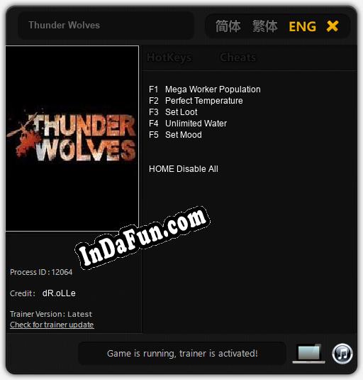Thunder Wolves: TRAINER AND CHEATS (V1.0.79)