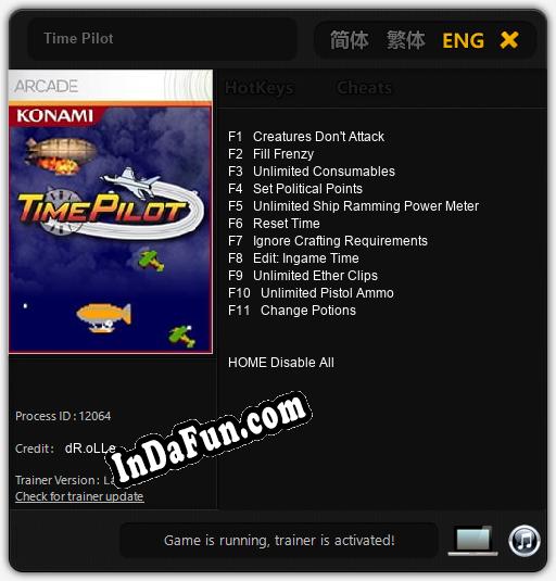 Time Pilot: TRAINER AND CHEATS (V1.0.13)