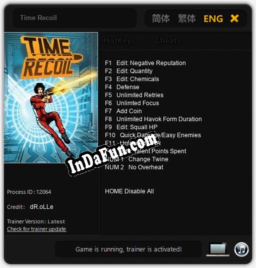 Time Recoil: Trainer +14 [v1.8]