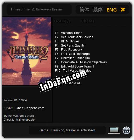 Timespinner 2: Unwoven Dream: Cheats, Trainer +10 [CheatHappens.com]