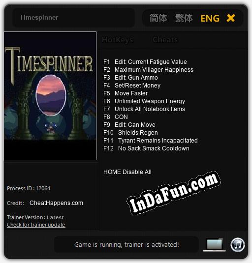 Timespinner: TRAINER AND CHEATS (V1.0.97)