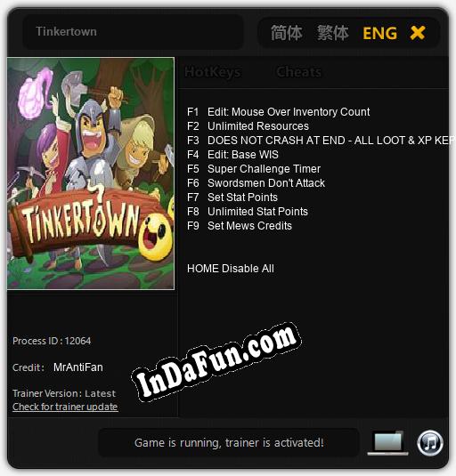 Trainer for Tinkertown [v1.0.1]