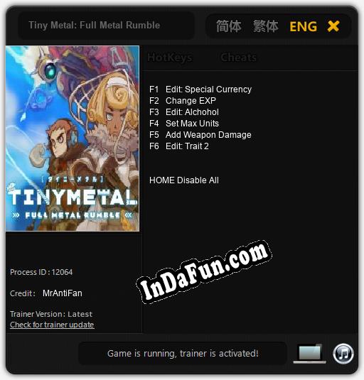 Tiny Metal: Full Metal Rumble: TRAINER AND CHEATS (V1.0.4)