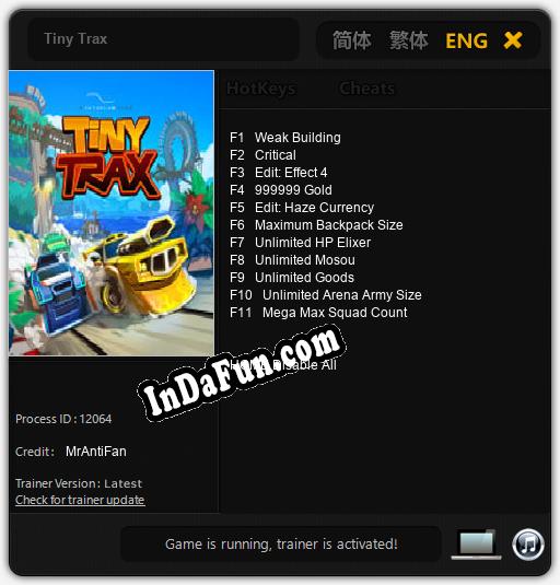 Tiny Trax: TRAINER AND CHEATS (V1.0.4)
