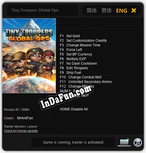 Tiny Troopers: Global Ops: TRAINER AND CHEATS (V1.0.71)