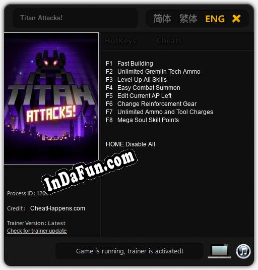 Titan Attacks!: TRAINER AND CHEATS (V1.0.50)