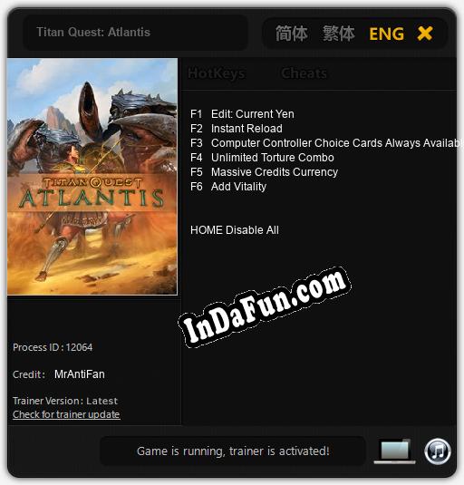 Titan Quest: Atlantis: Trainer +6 [v1.8]