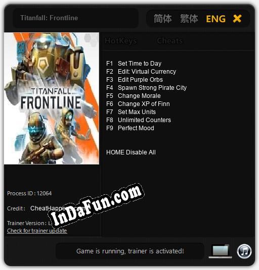 Titanfall: Frontline: Trainer +9 [v1.8]