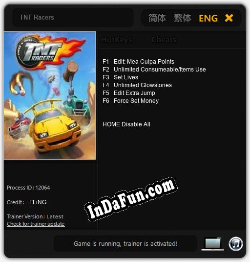 TNT Racers: Cheats, Trainer +6 [FLiNG]