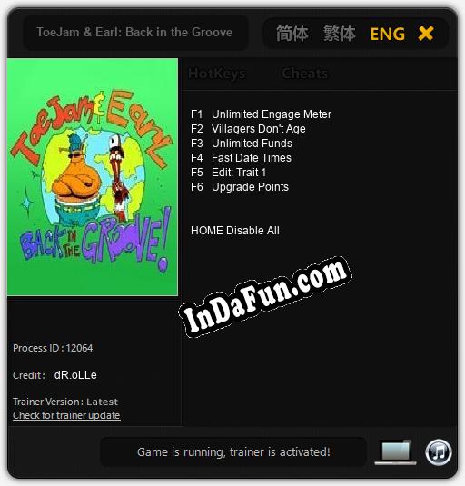 ToeJam & Earl: Back in the Groove: Cheats, Trainer +6 [dR.oLLe]