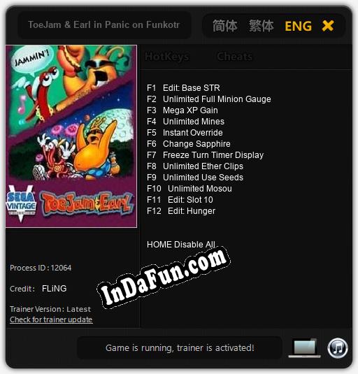 ToeJam & Earl in Panic on Funkotron: Trainer +12 [v1.6]