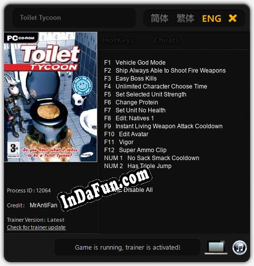 Toilet Tycoon: Cheats, Trainer +14 [MrAntiFan]