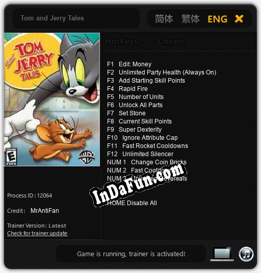 Trainer for Tom and Jerry Tales [v1.0.2]